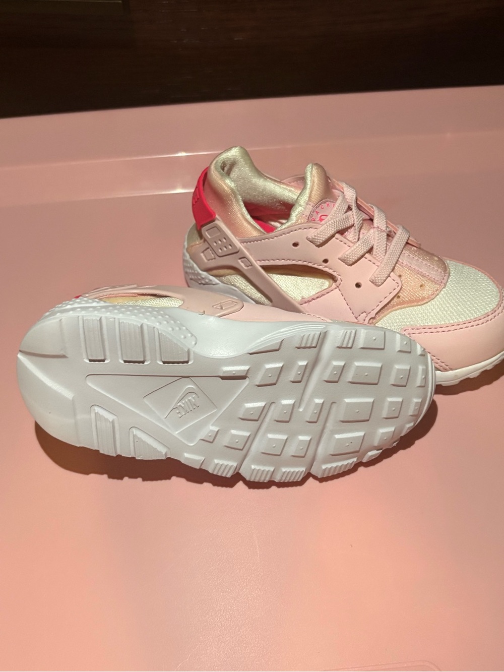 Nike Kids Light Pink, Hot Pink & White Athletic Sneakers